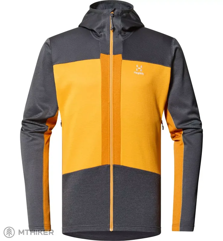 Nakupujte Hned Haglöfs ROC Flash Mid Hood mikina, tmavě šedá/žlutá