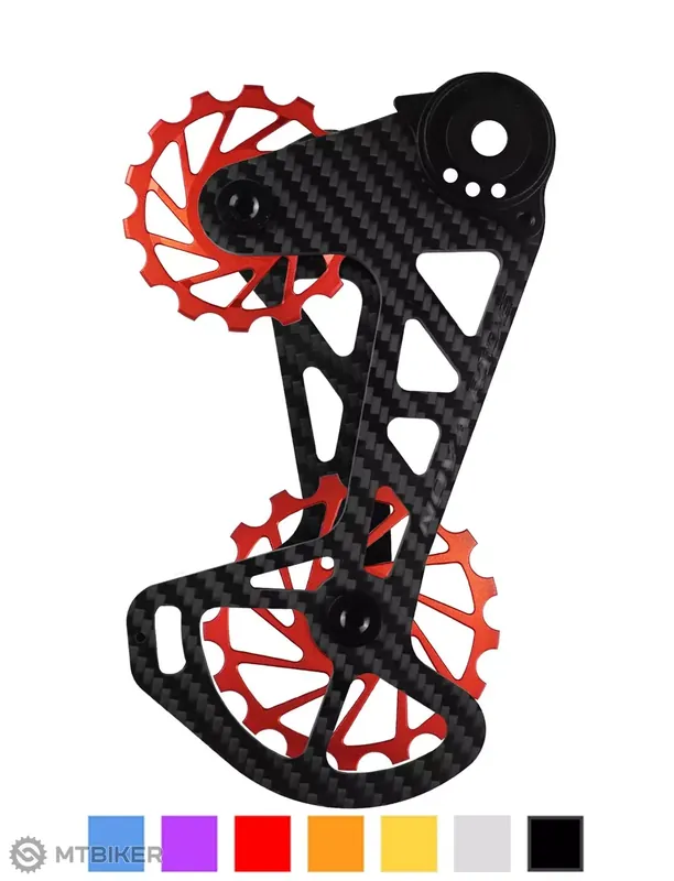 Sleva Nova Ride Carbon Ceramic ramínko přehazovačky pro MTB SRAM Eagle, 12-kolo, červená