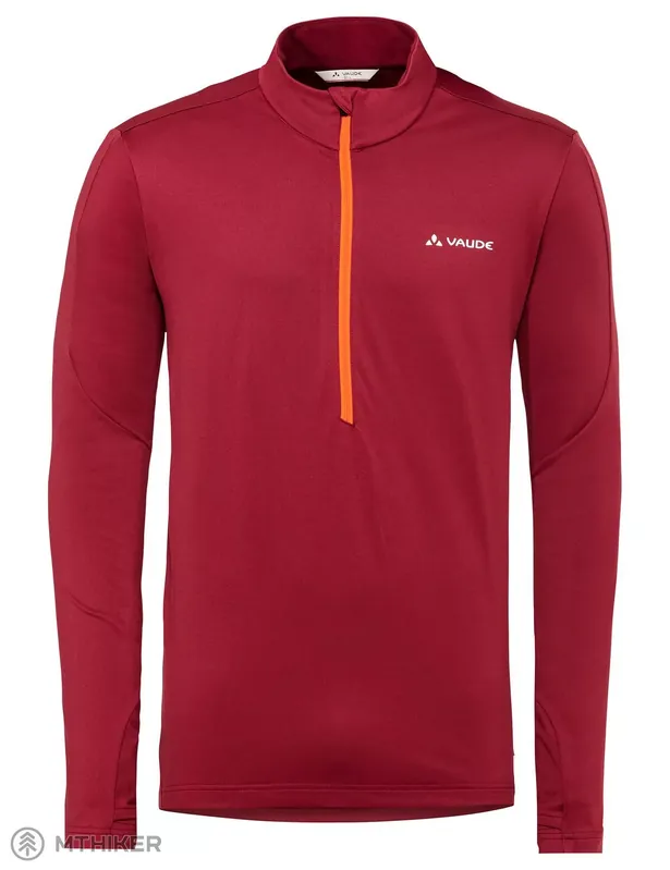 VAUDE Livigno Halfzip II mikina, dark indian red Dokud Zásoby Vydrží
