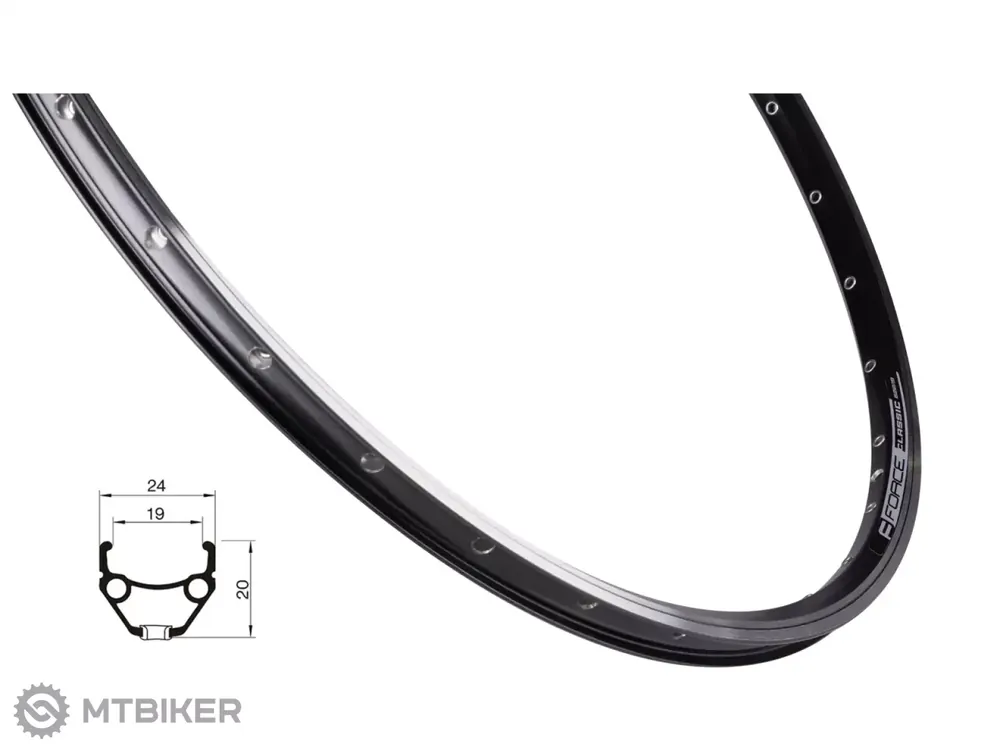 Sleva FORCE Classic 28" trekingový ráfek, 36 děr