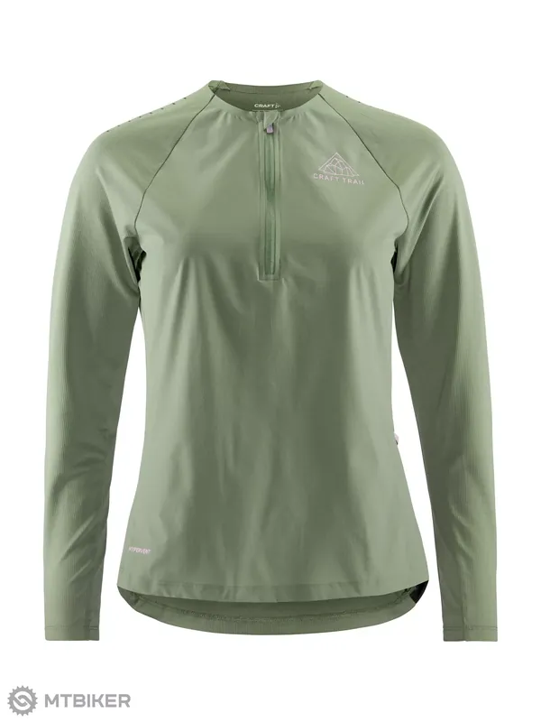 Craft PRO Trail Wind LS dámské triko, zelená Horká Nabídka