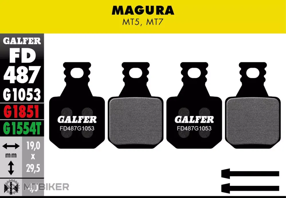 Galfer FD487 G1053 Standard brzdové destičky, organické Novinka