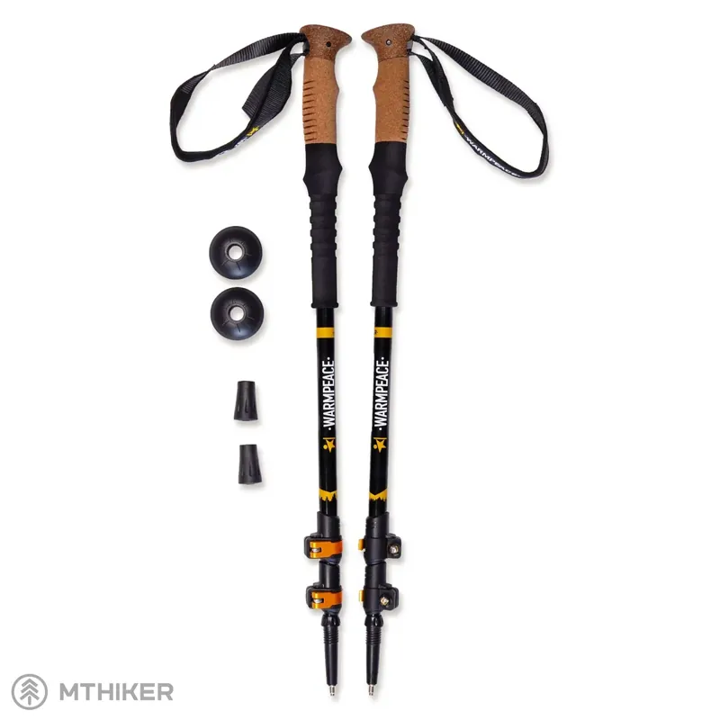 Přímo Od Výrobce Warmpeace Hiker hole, 100 - 135 cm, černá/žlutá