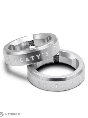 Pouze Dnes Peaty‘s Monarch Lock Ring objímky gripů, 8 mm, stříbrná