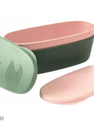 Rychlé Dodání Light My Fire SnapBox oval BIO sada misek, 2 ks, sandygreen/dustypink