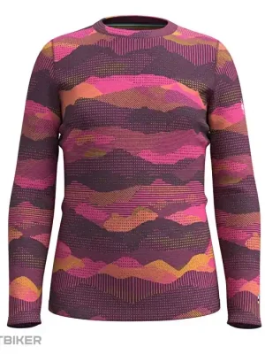 Smartwool Classic Thermal Merino dětské tričko, purple iris mtn scape Sezónní Sleva