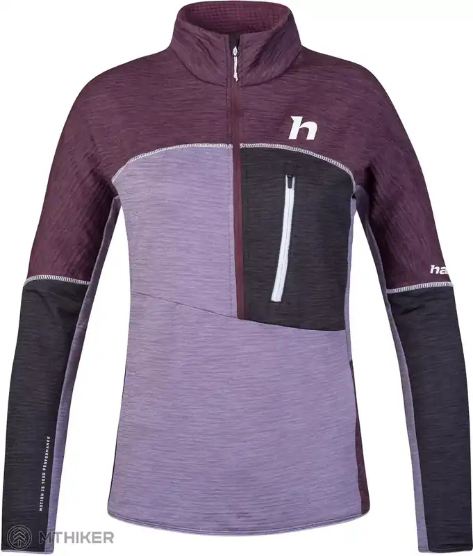 Hannah Meda HZ dámská mikina, prune purple/lavender gray mel Nízká Cena