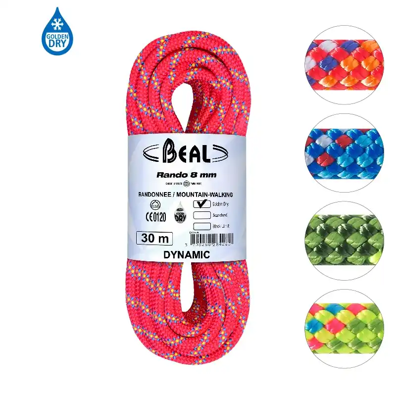 BEAL dynamické lano Rando Golden Dry 8mm 30 m Expresní Doručení