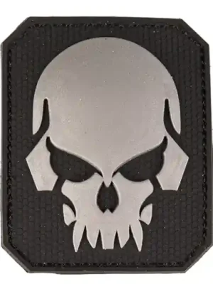 WARAGOD 3D nášivka Skull, černá Omezená Nabídka