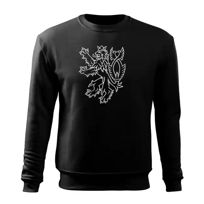 Must-Have DRAGOWA pánská mikina český lev, černá 300g / m2
