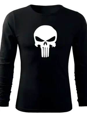 Objednat Nyní DRAGOWA Fit-T tričko s dlouhým rukávem punisher, černá 160g / m2