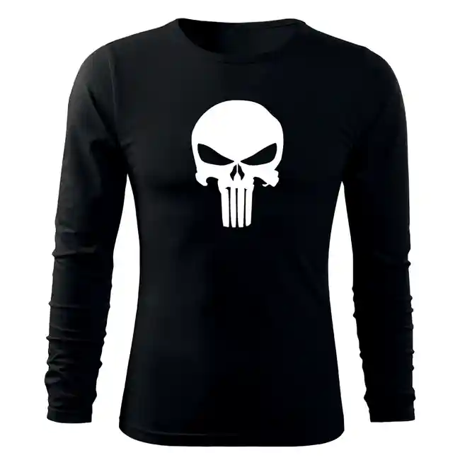 Objednat Nyní DRAGOWA Fit-T tričko s dlouhým rukávem punisher, černá 160g / m2