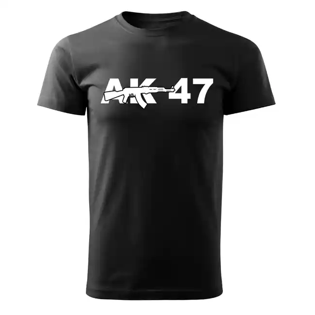 DRAGOWA krátké tričko ak47, černá 160g/m2 Vrácení Zdarma