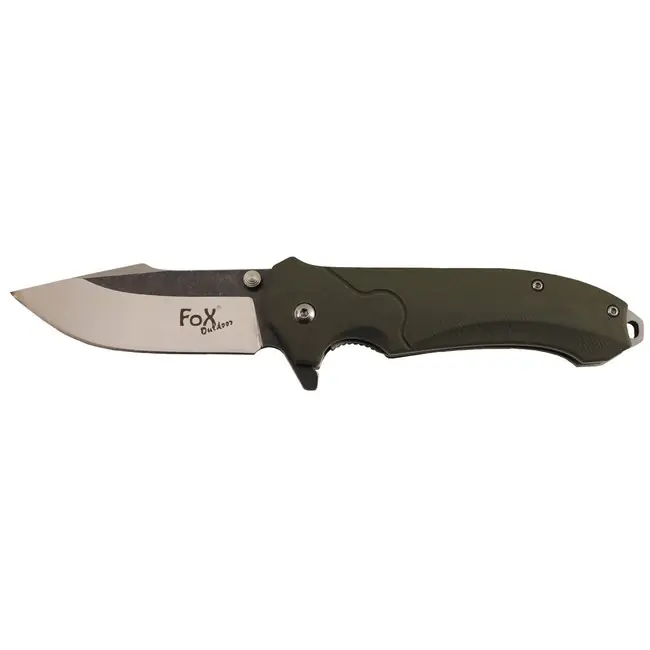 Super Cena Fox Outdoor otevírací nůž G10, olivový