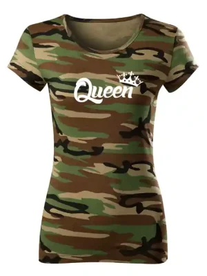Objednat Nyní DRAGOWA dámské krátké tričko queen, maskáčová 150g/m2