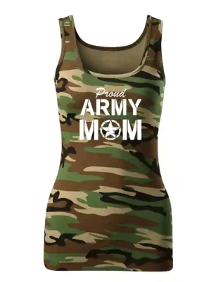 DRAGOWA dámské tílko army mom, maskáčová 180g/m2 Vrácení Zdarma