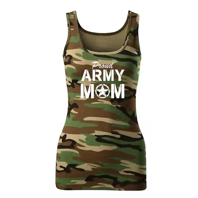 DRAGOWA dámské tílko army mom, maskáčová 180g/m2 Vrácení Zdarma