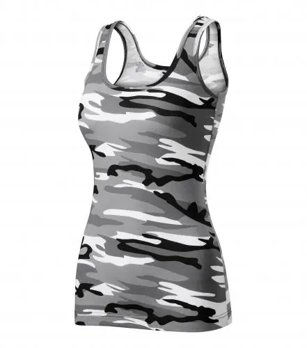 Oblíbený Malfini Camouflage dámské tílko, gray 180g/m2