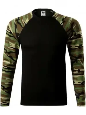 Malfini Camouflage tričko s dlouhým rukávem, brown, 160g/m2 Super Cena