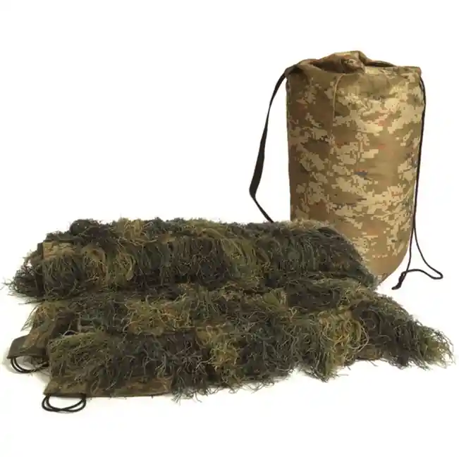 Sleva Mil-tec Ghillie maskovací síť, woodland 1,4x1 m