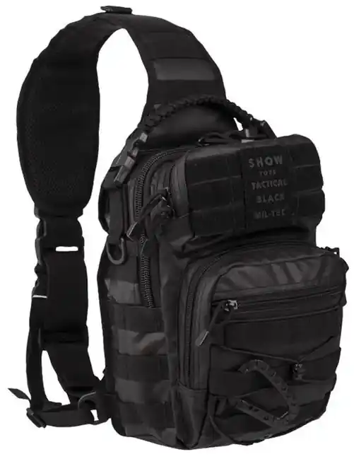 Mil-tec Tactical batoh jednopopruhový, černý 10L Nízká Cena