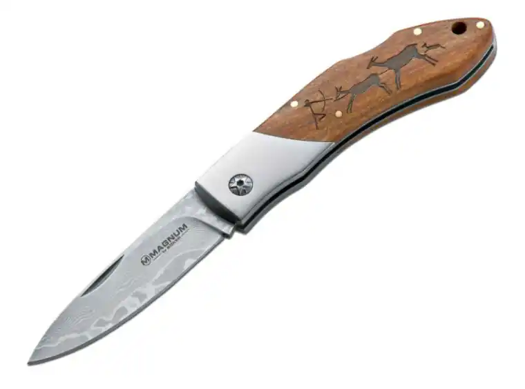 Super Cena BÖKER® otevírací nůž Magnum Caveman Damast 19,4cm