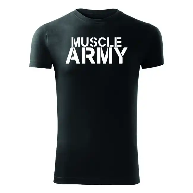 Nejlepší Cena DRAGOWA fitness tričko muscle army, černá 180g/m2