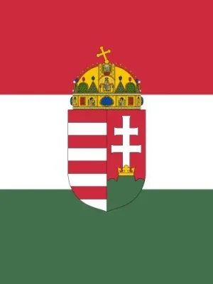 Vlajka veľký maďarský erb, 150cm x 90cm Akční Cena