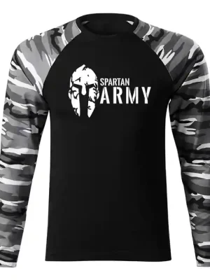 Super Cena DRAGOWA Fit-T tričko s dlouhým rukávem spartan army, metro 160g / m2