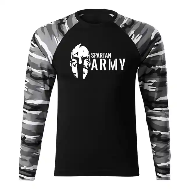 Super Cena DRAGOWA Fit-T tričko s dlouhým rukávem spartan army, metro 160g / m2