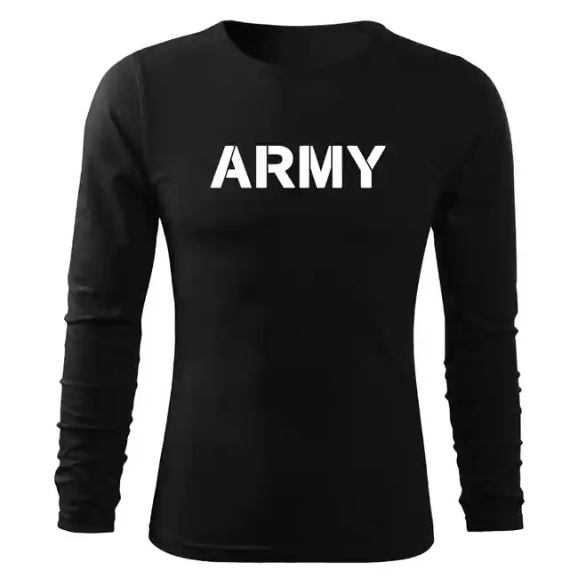 Ověřený DRAGOWA Fit-T tričko s dlouhým rukávem army, černá 160g / m2