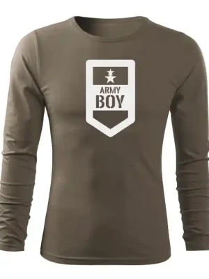 Omezená Nabídka DRAGOWA Fit-T tričko s dlouhým rukávem army boy, olivová 160g / m2