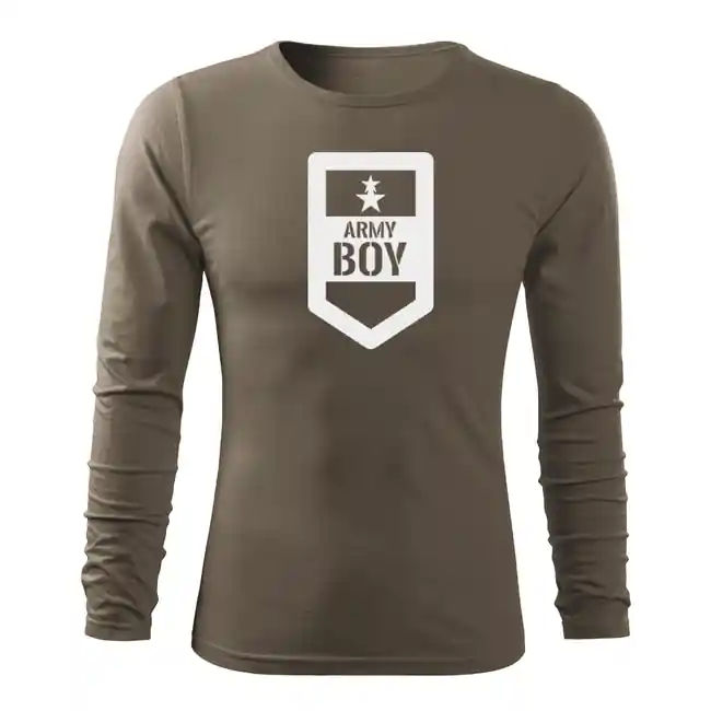Omezená Nabídka DRAGOWA Fit-T tričko s dlouhým rukávem army boy, olivová 160g / m2