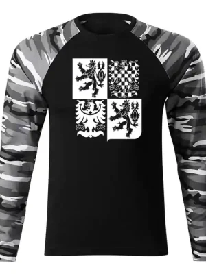 DRAGOWA Fit-T tričko s dlouhým rukávem český velký znak, metro 160g / m2 Značkový