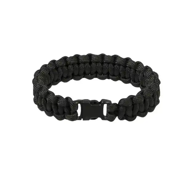 Nízká Cena Mil-tec Survival paracord náramek 15mm, černý