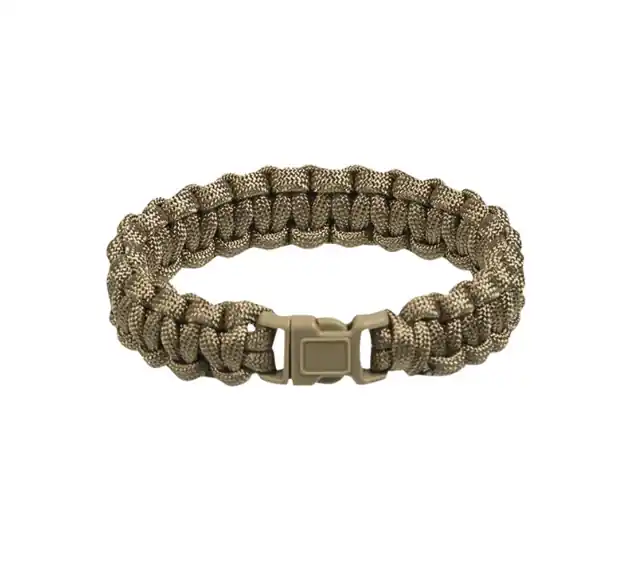 Mil-tec Survival paracord náramek 15mm, coyote Poslední Šance