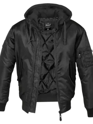 Brandit MA1 Hooded bomber bunda, černá Originální