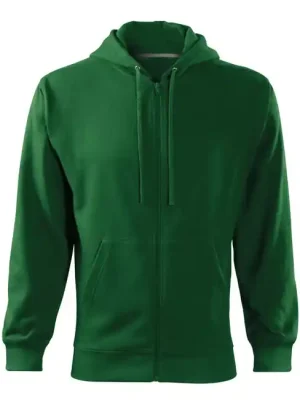 Finální Výprodej Malfini Trendy zipper pánská mikina, zelená, 300g/m2