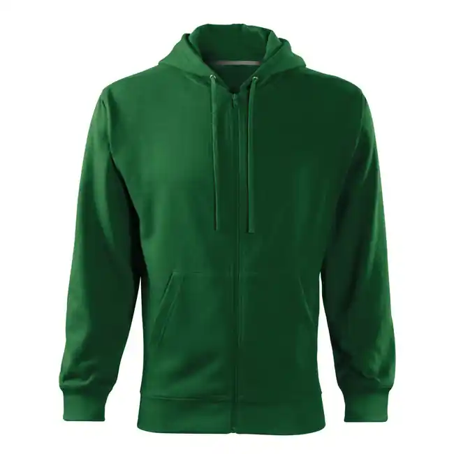Finální Výprodej Malfini Trendy zipper pánská mikina, zelená, 300g/m2