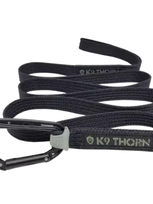 K9 Thorn vodítko s karabinou petzl, černé, L Nejlepší Volba
