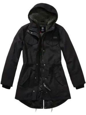 Brandit Marsh lake parka dámská zimní bunda s kapucí, černá Akční Nabídka