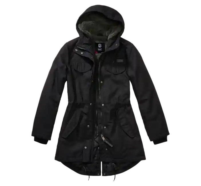 Brandit Marsh lake parka dámská zimní bunda s kapucí, černá Akční Nabídka