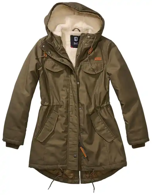 Brandit Marsh lake parka dámská zimní bunda s kapucí, olivová Bezpečná Platba