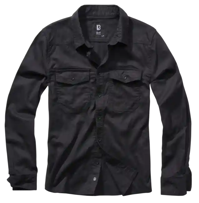 Brandit Flanellshirt košile, černá Jen Po Omezenou Doba