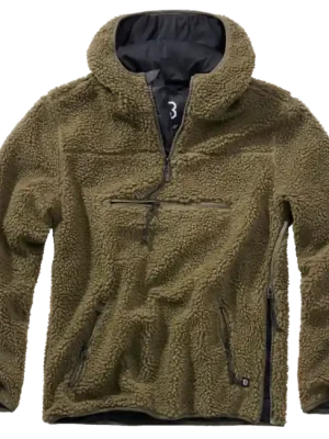 Originální Brandit Teddyfleece Worker Pullover, olivová