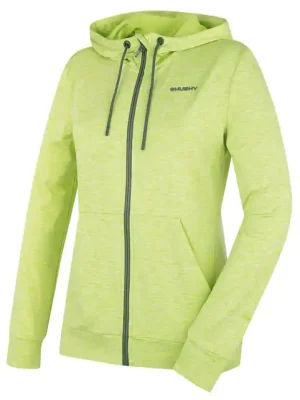 Husky Dámská mikina s kapucí Alony bright green Cenově Výhodný