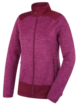 Akce Husky Dámský fleecový svetr na zip Alan dark magenta