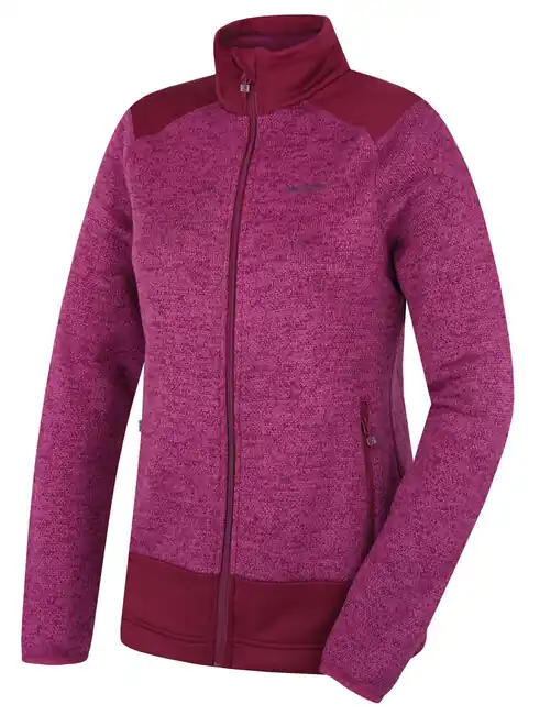 Akce Husky Dámský fleecový svetr na zip Alan dark magenta
