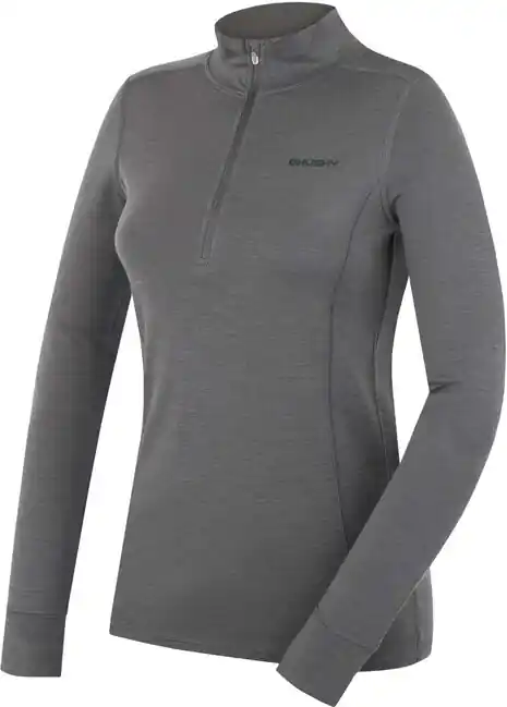 Cenově Výhodný Husky Dámská merino mikina Aron Zip L dk. grey green