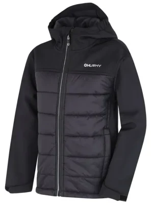 Zlevněný Husky Kids softshellová vycpaná bunda Swany K černá